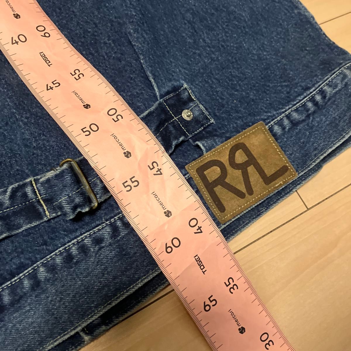 XL 90's RRL 三ツ星タグ USA製 デニムトラッカージャケット シンチ