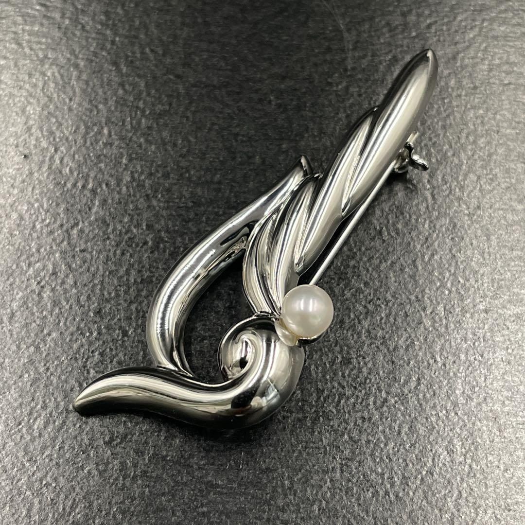 MIKIMOTO パール ブローチ コサージュ あこや真珠 4ミリ MS刻印
