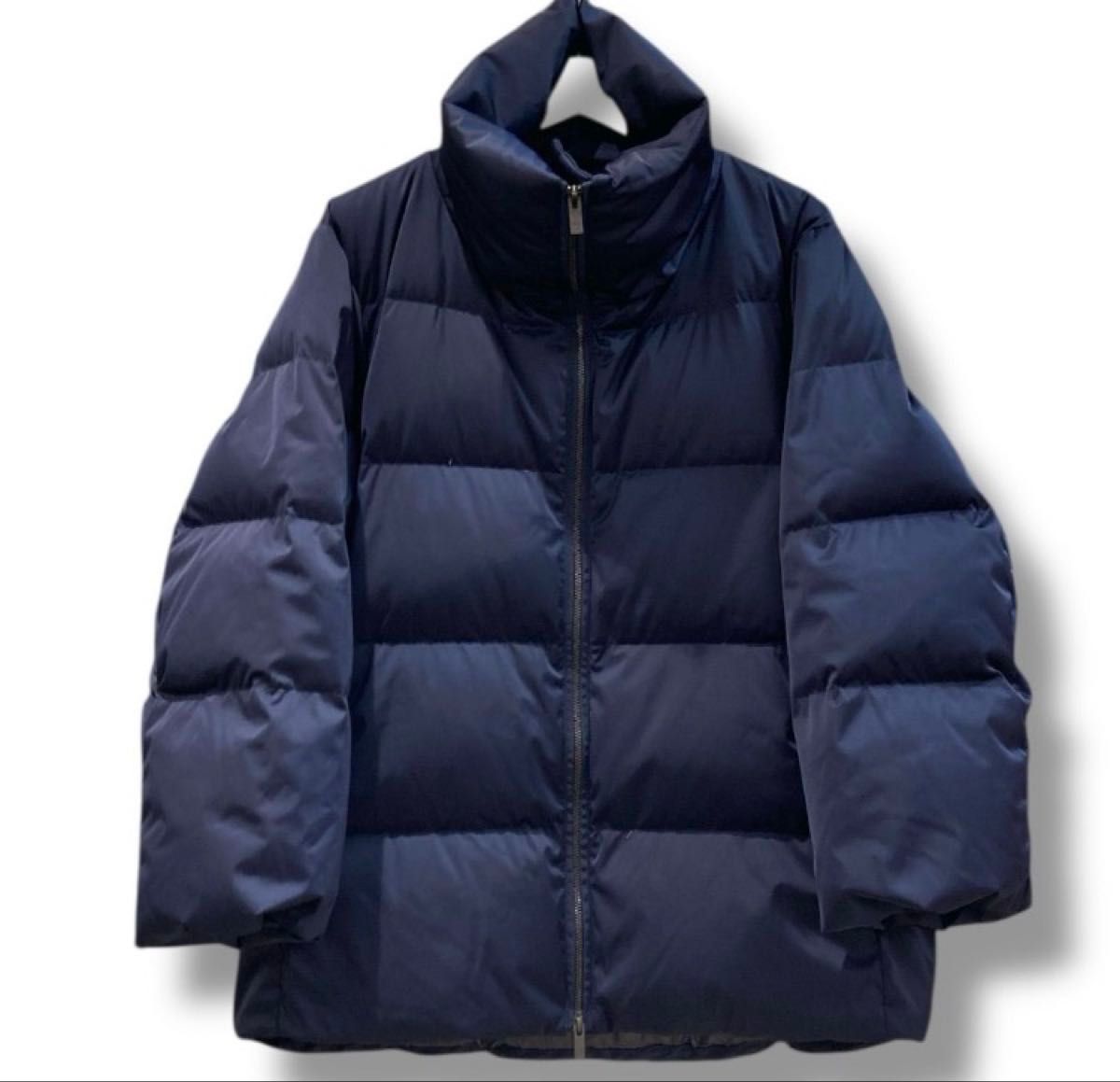 美品】UNIQLO +J ダウンボリュームジャケット ネイビー M ユニクロ＋J