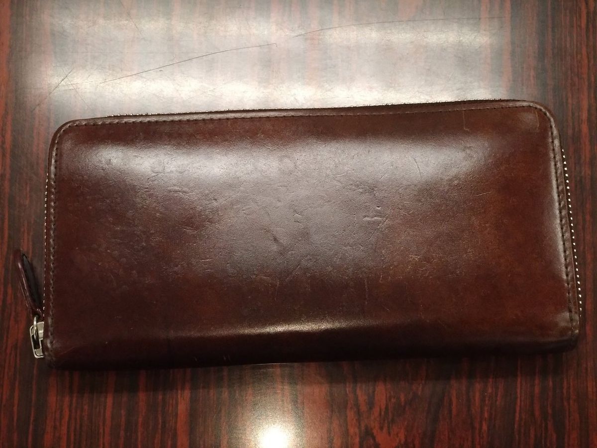 GANZO CORDOVAN ガンゾ 長財布 コードバン ラウンドファスナー ダーク