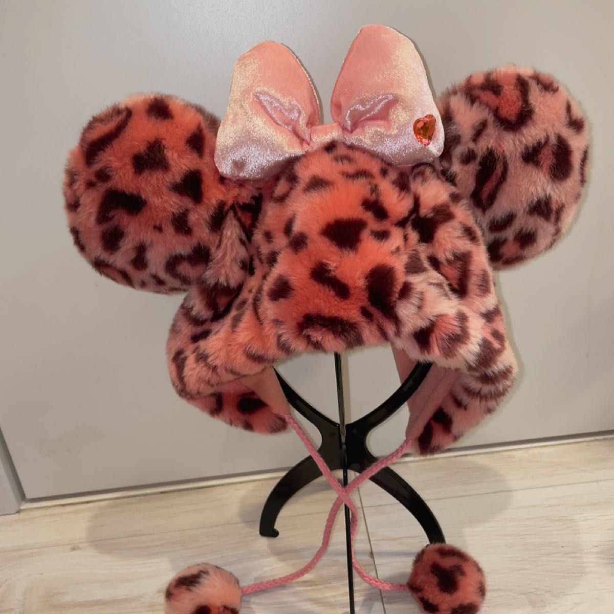 2色 ミニー ヒョウ柄 ファンキャップ ディズニー レオパード ピンク