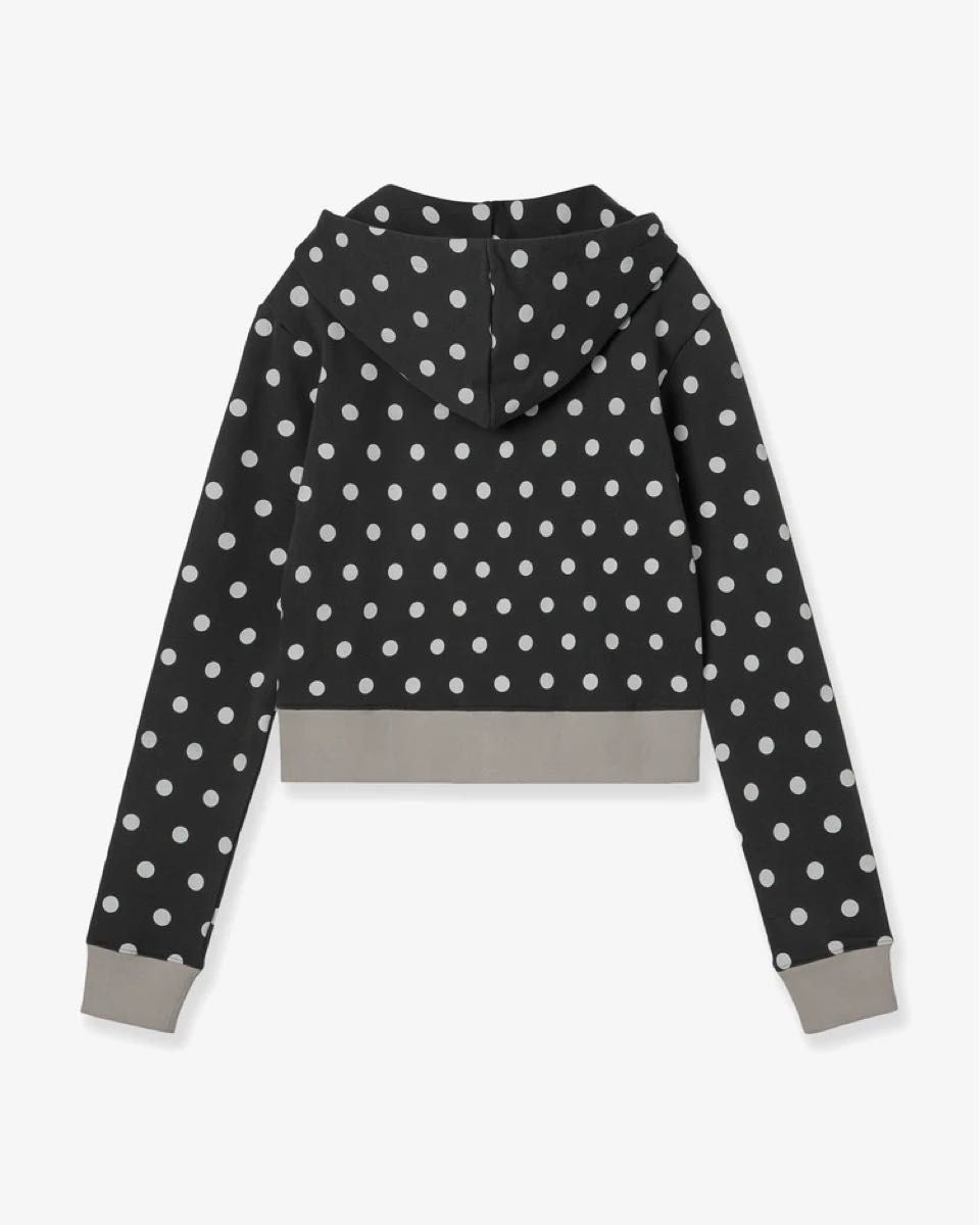 AEAE WEB LOGO CROP HOOD ZIP UP エーイーエーイー 韓国 ドット 水玉