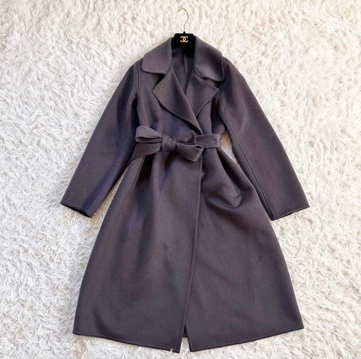 未使用】UNIQLO ユニクロ ダブルフェイスロングコート グレー