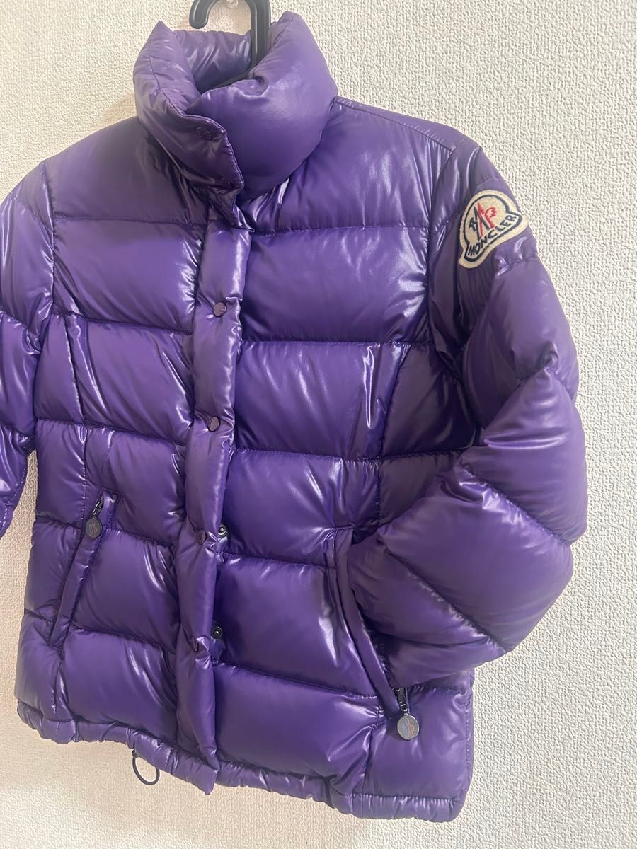 モンクレール MONCLER 00 ダウンジャケット デカロゴ パープル紫 正規