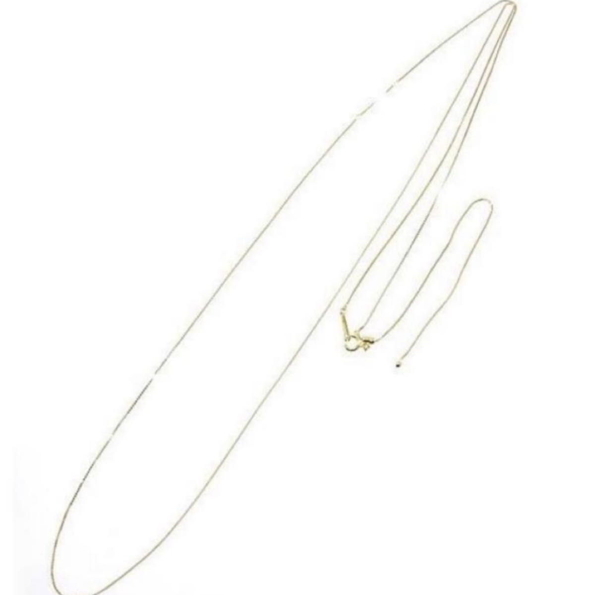 agete K10 ロングネックレス スライドアジャスター付き 80cm アガット