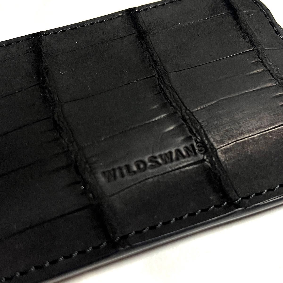 ワイルドスワンズ ヌバッククロコダイル ミナス 黒 WILDSWANS NUBUCK
