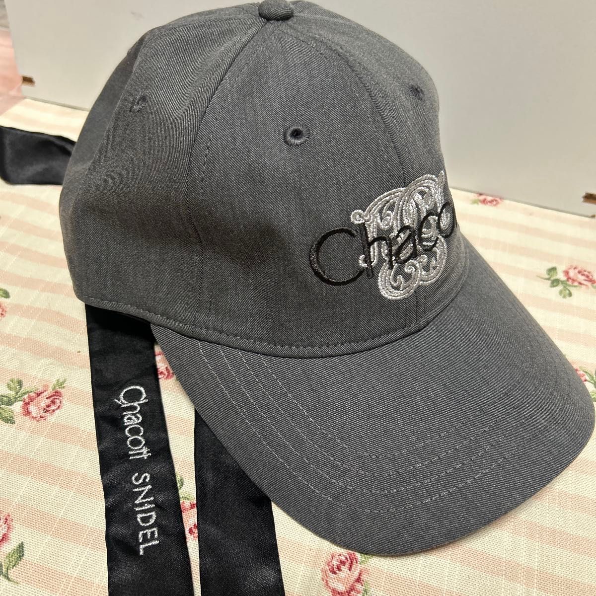 Snidel × Chacott リボン付きグレーキャップ