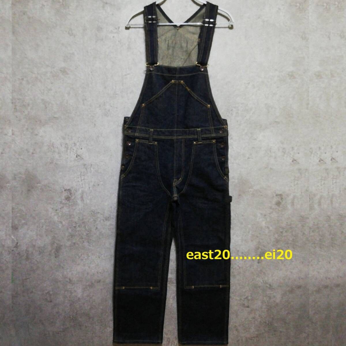 IRON HEART 805 21oz セルビッチデニム ダブルニー オーバーオール