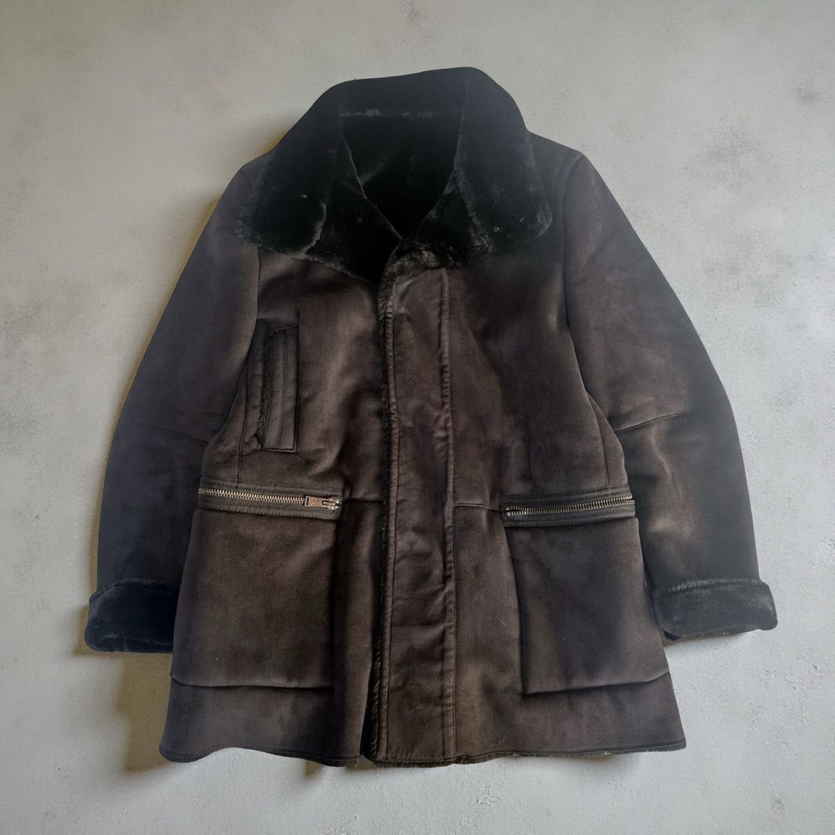 00s Calvin Klein カルバンクライン mouton jacket opium Y2K ムートン