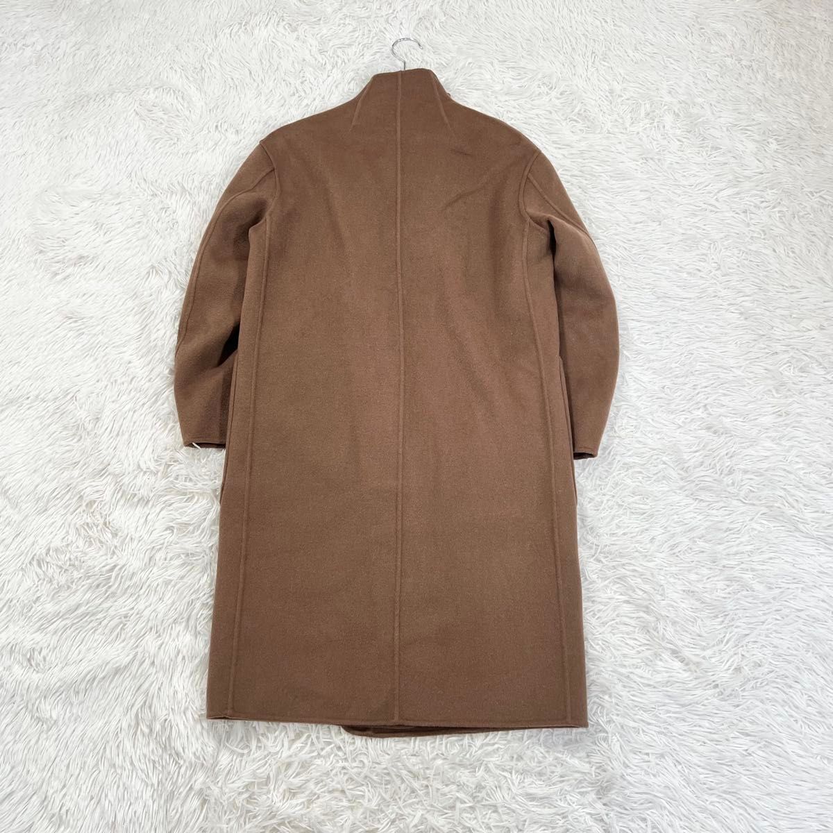 未使用ユニクロ＋J カシミヤブレンドノーカラーコート ロングコート