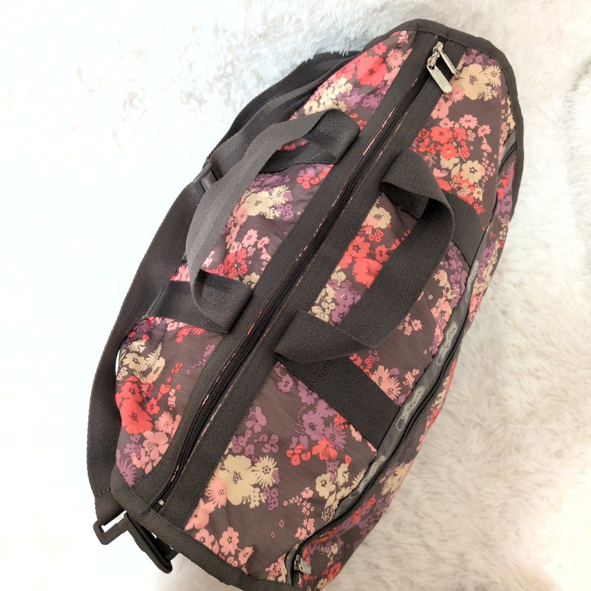 未使用級】レスポートサック ボストンバッグ 花柄 旅行バッグ 大容量