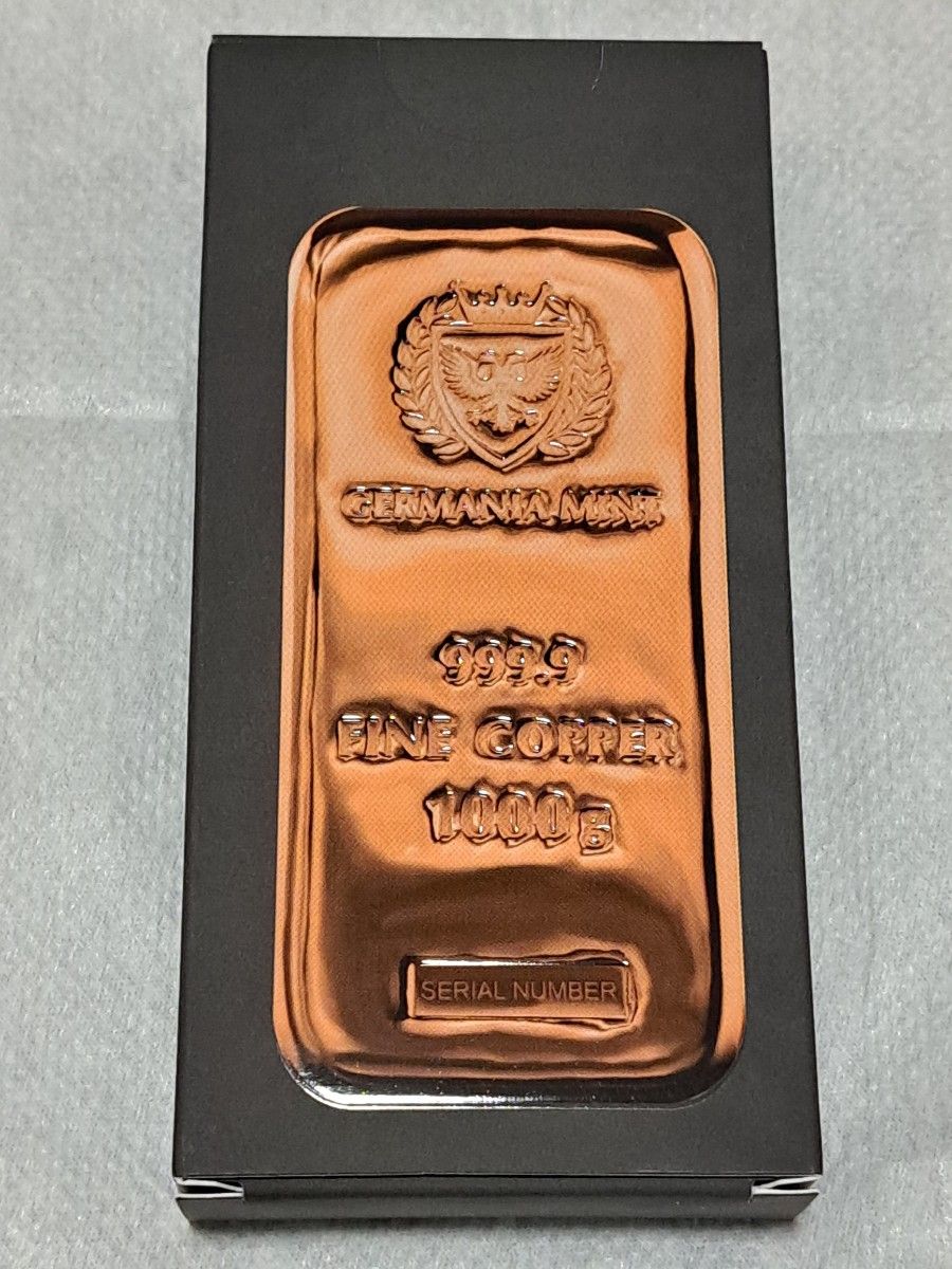 純銅 1000g ゲルマニアミント社 Cu インゴット 999 9 FINE COPPER 銅