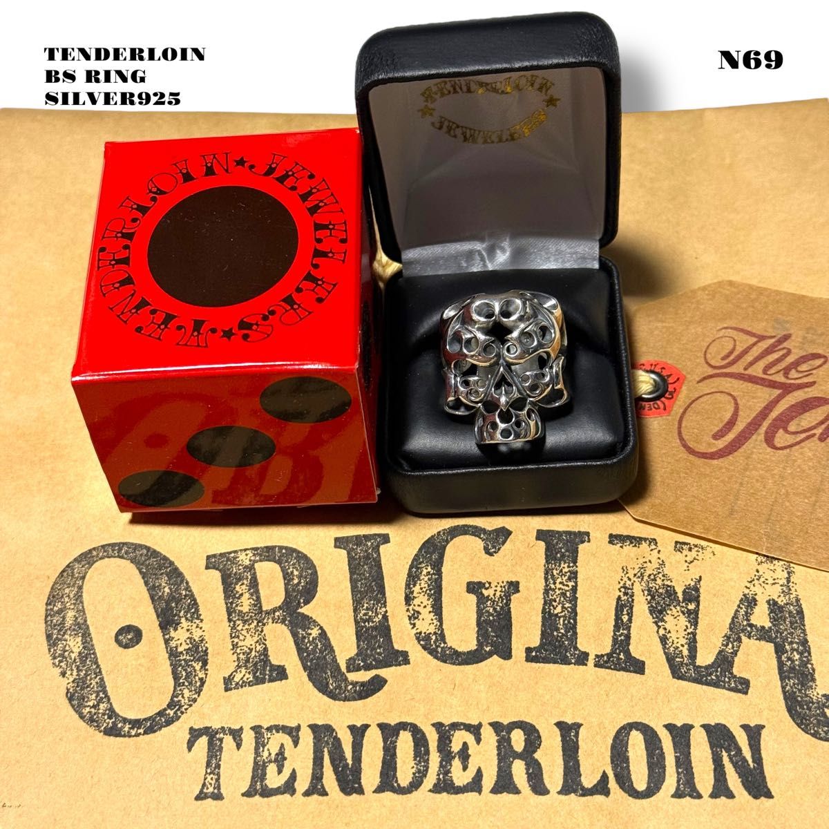 人気品 TENDERLOIN テンダーロイン T-SKULL RING BS ボルネオスカル