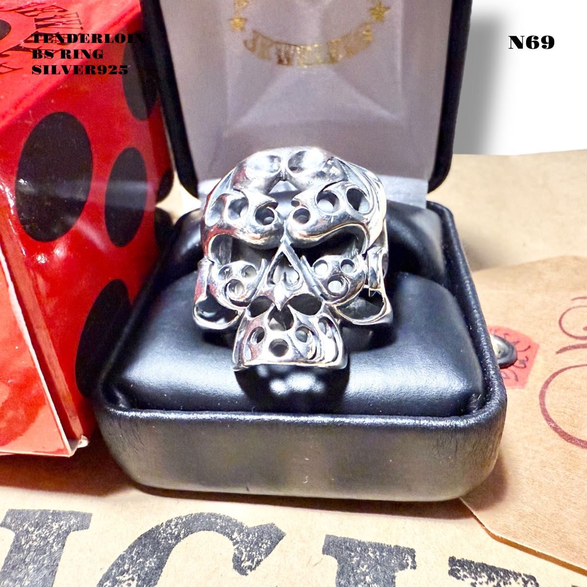 人気品 TENDERLOIN テンダーロイン T-SKULL RING BS ボルネオスカル