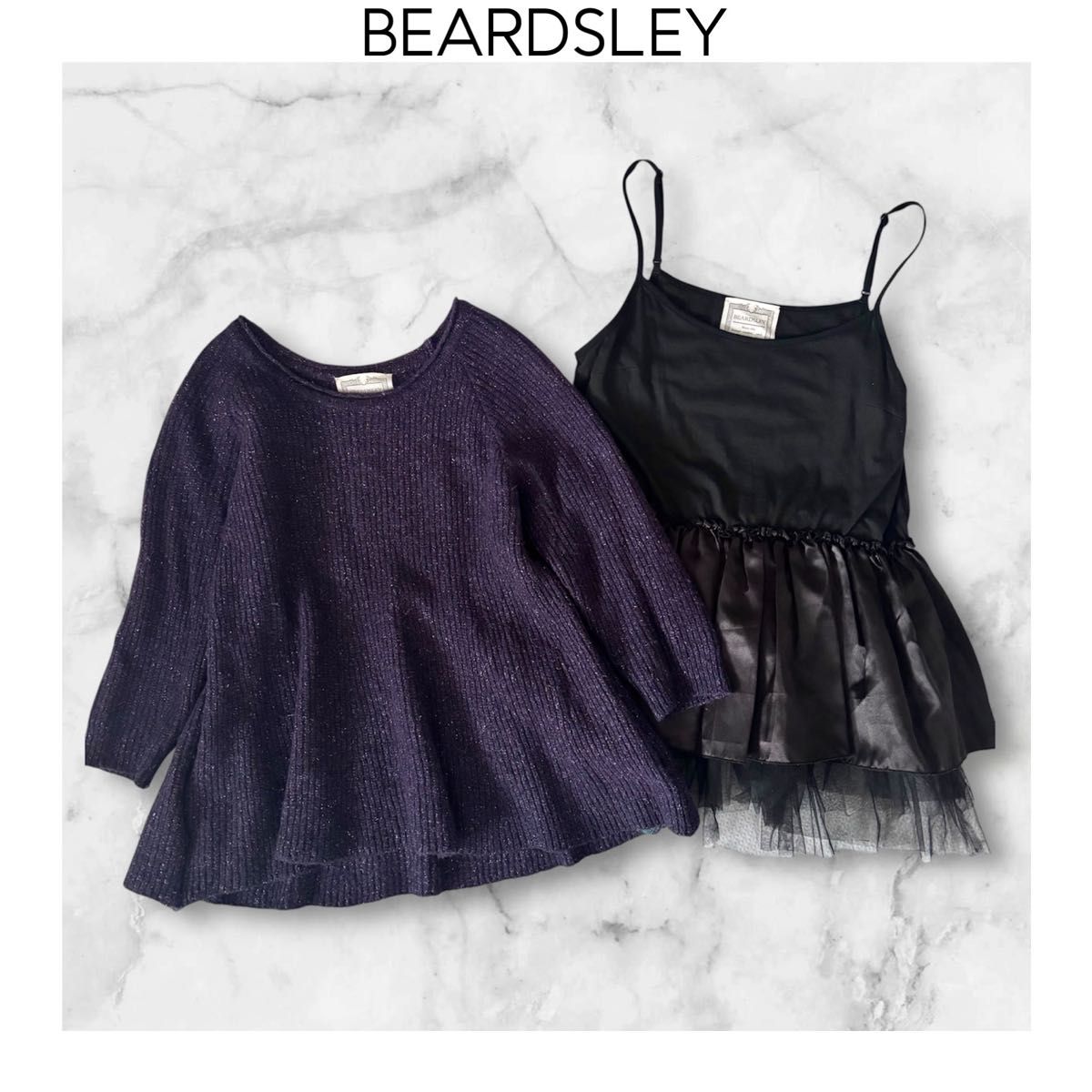 BEARDSLEY チュチュキャミニット パープル ビアズリー ウール