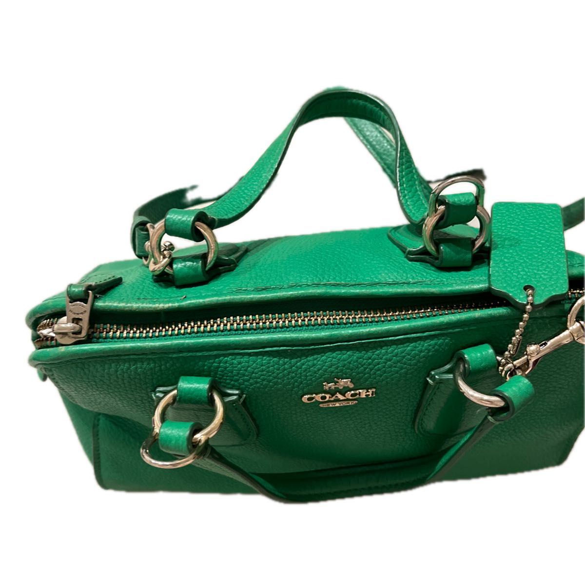 レア物 特別価格 COACH コーチ レザーハンドバッグ ミニボストン
