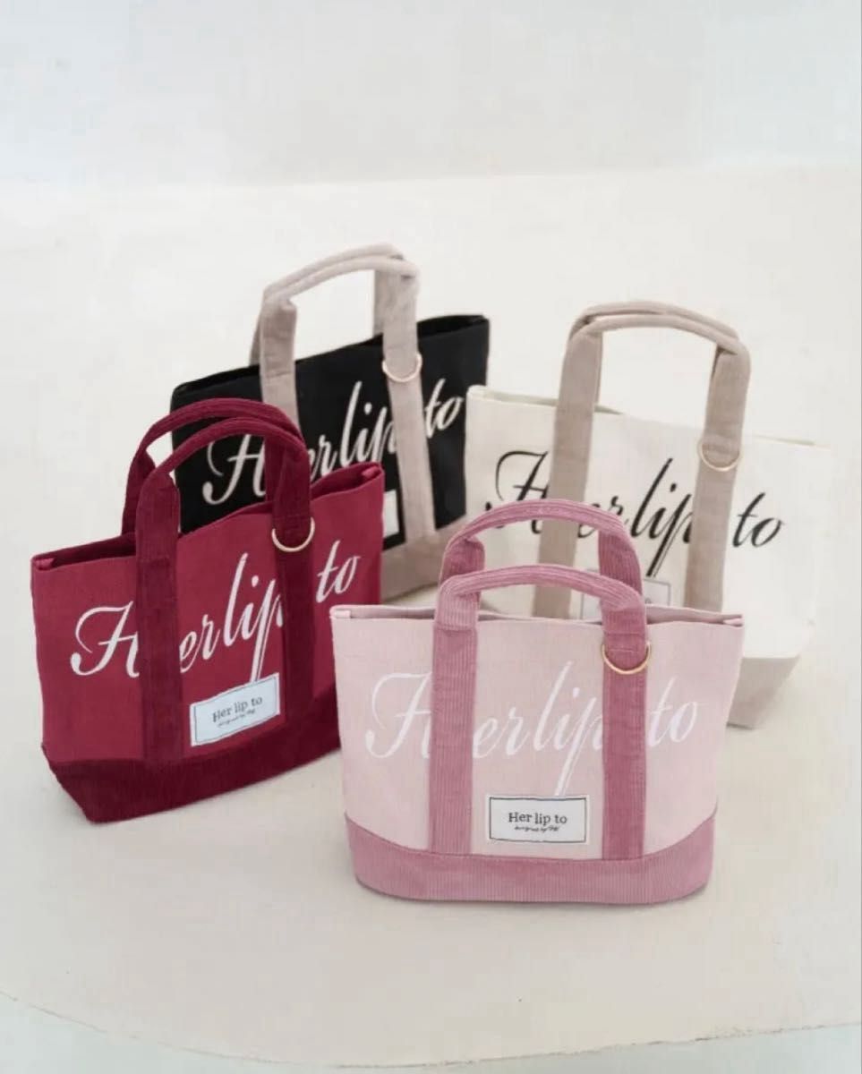 her lip to HLT mini tote ivory ハーリップトゥ ミニトートバッグ