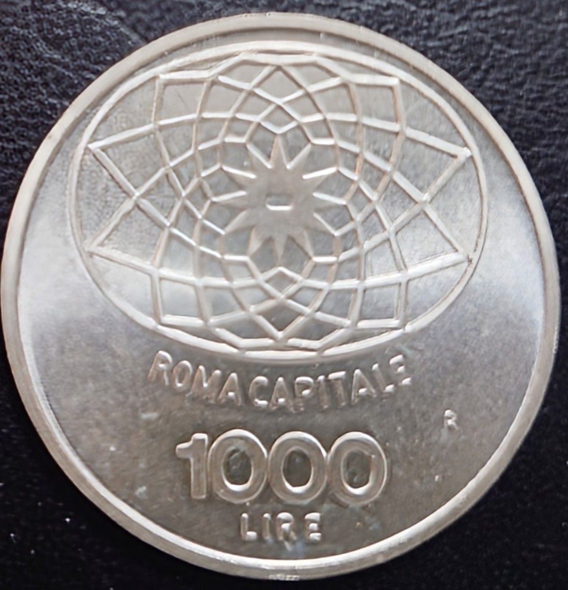 1970年 イタリア銀貨 1000リラ 首都ローマ100周年記念銀貨 SV835
