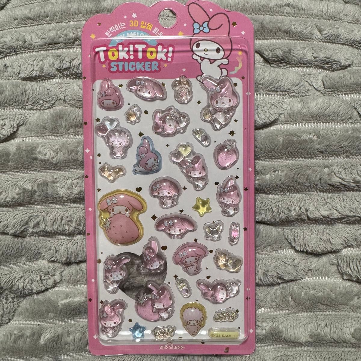 正規品 マイメロディ Tok Tok 3D 立体ステッカー 韓国限定 PINK MANGO