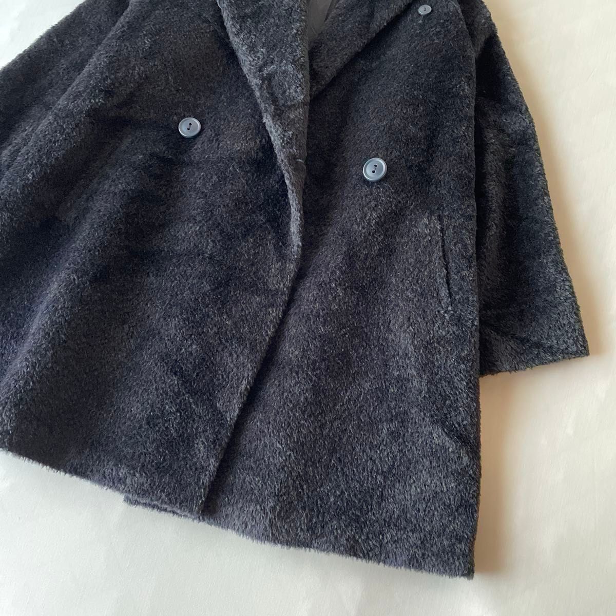 MaxMara STUDIO マックスマーラ アルパカシャギーコート フード