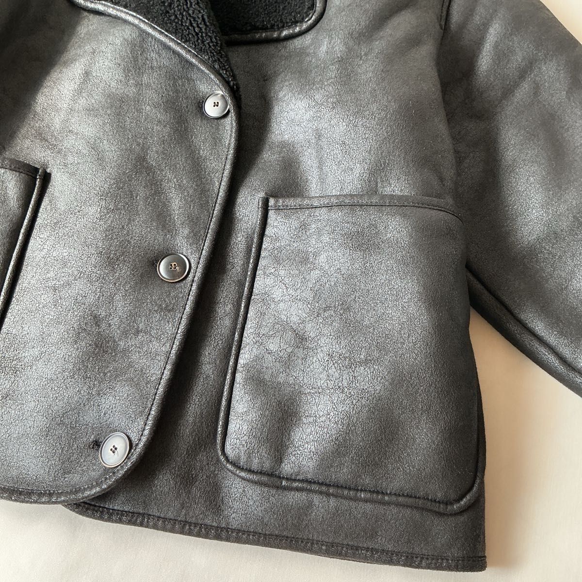 ZARA ザラ ZWコレクション リバーシブルジャケット S ムートンコート