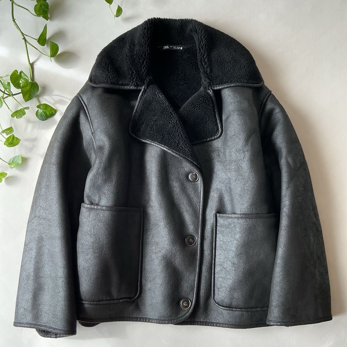ZARA ザラ ZWコレクション リバーシブルジャケット S ムートンコート