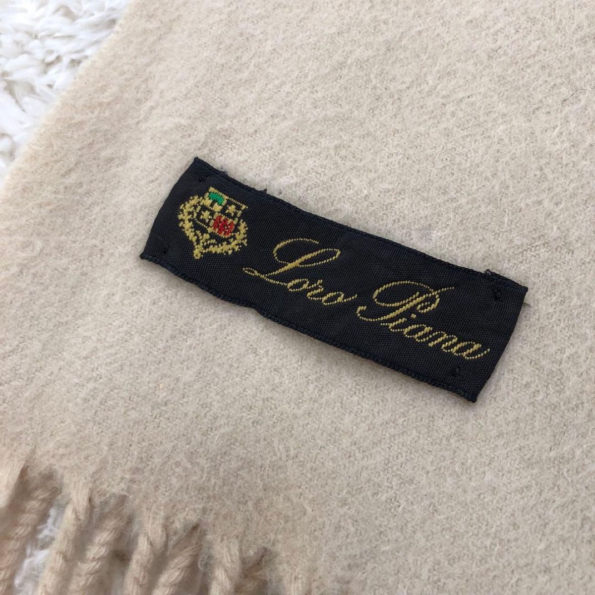 Loro Piana ロロピアーナ カシミヤ100 マフラー ベージュ｜Yahoo
