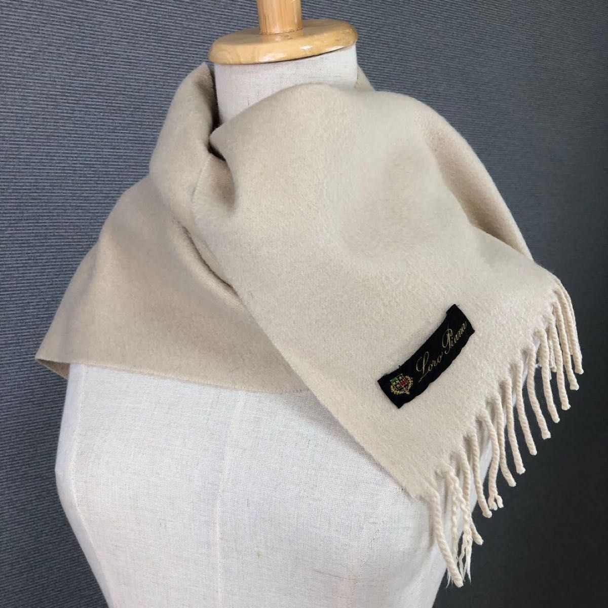 Loro Piana ロロピアーナ カシミヤ100 マフラー ベージュ｜Yahoo