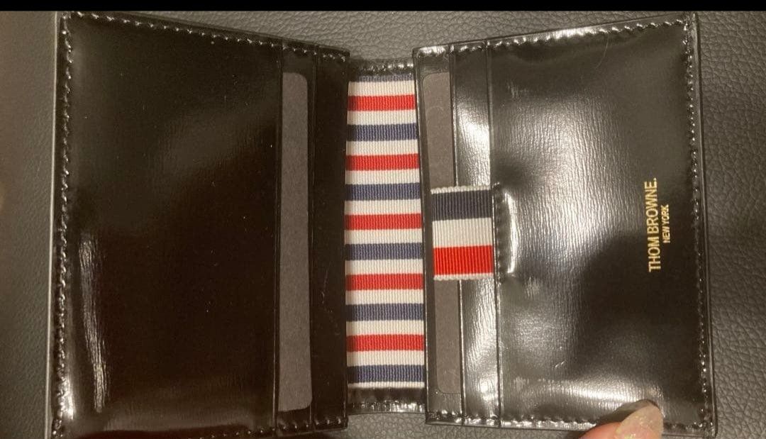 超美品トム・ブラウン 名刺入れ ダブルカードホルダー パスケース