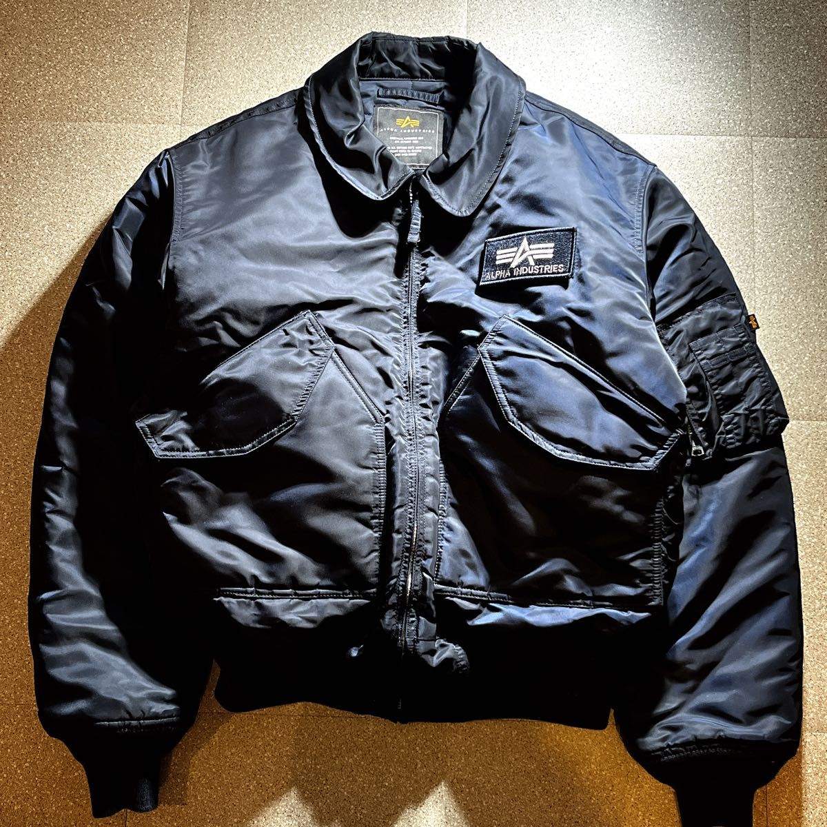 希少L ALPHA INDUSTRIES フライトジャケット CWU-45P アルファ MA-1