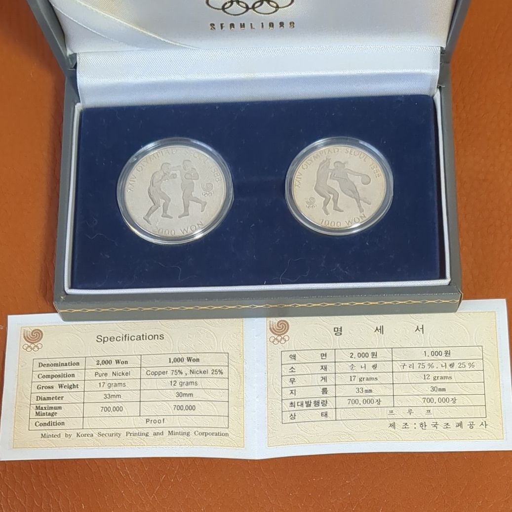 1986年）韓国 ソウルオリンピック記念プルーフ硬貨セット｜Yahoo