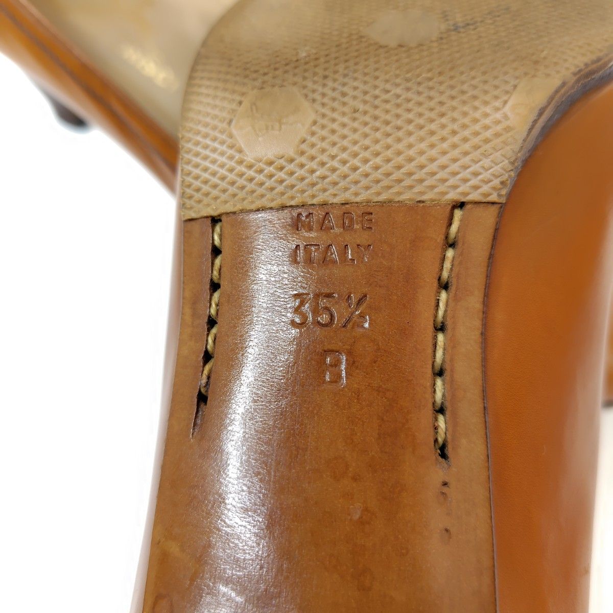 タニノクリスチー パンプス 35 5B リボン レザー ブラウン｜Yahoo