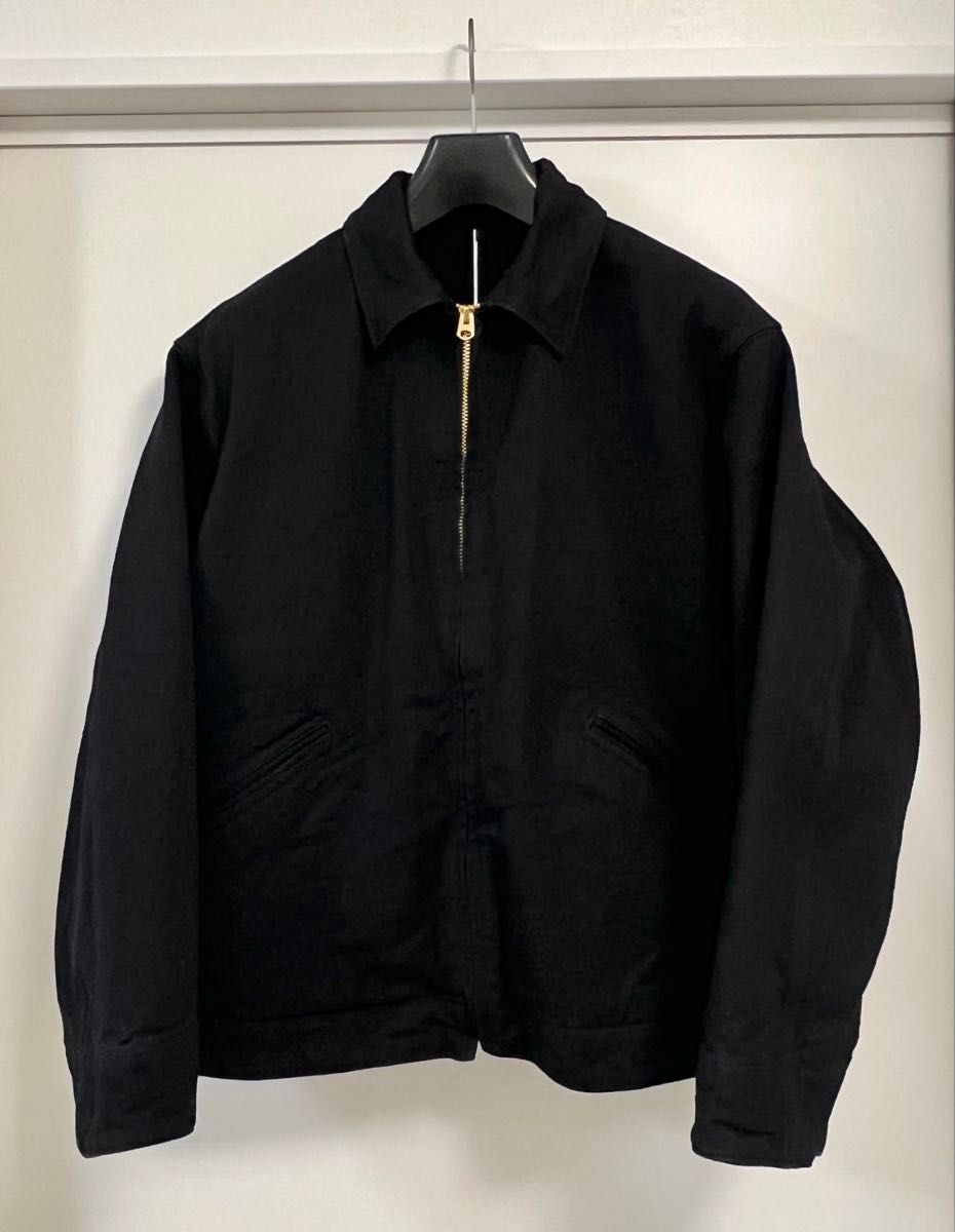 26SS COMOLI BLACK DENIM ZIP SHORT JACKET ブラックデニムジップ