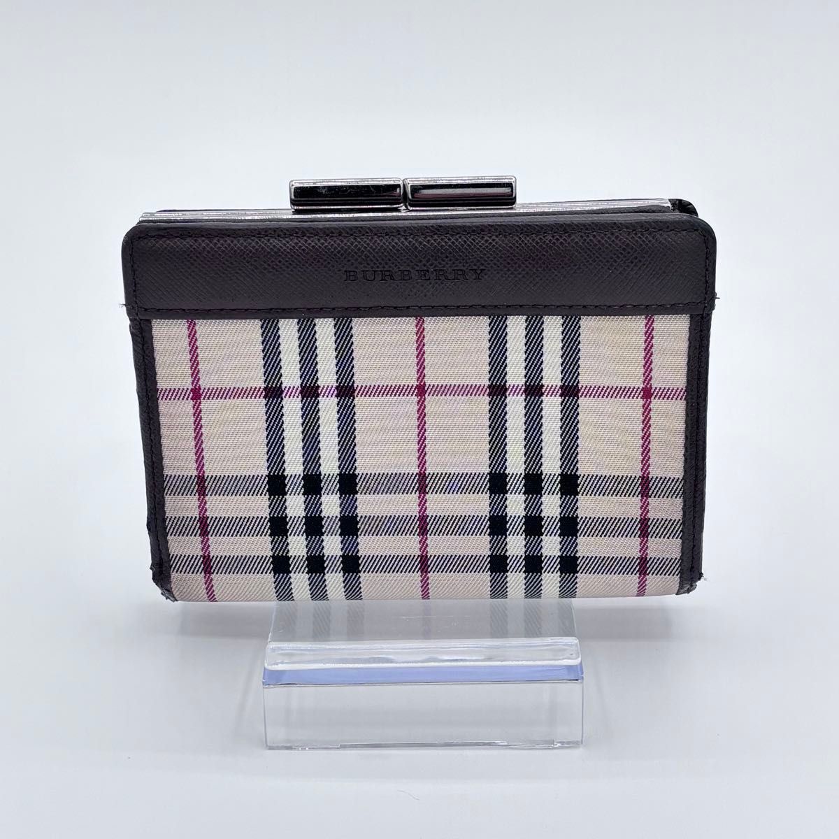 BURBERRY バーバリー ノバチェック がま口 二つ折りウォレット 定番