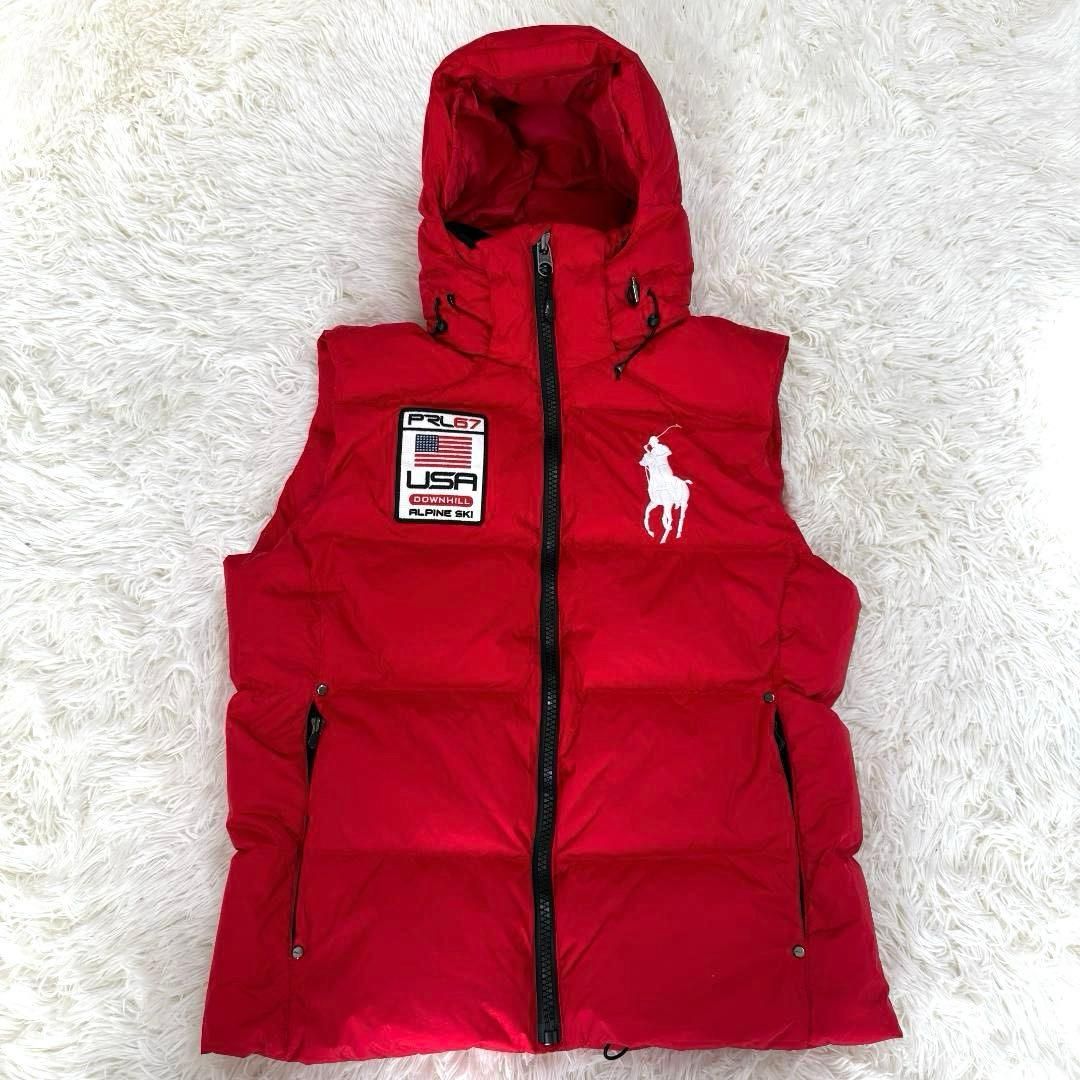 美品 POLO Ralph Lauren ビッグポニー 2way ダウンベスト ポロラルフ