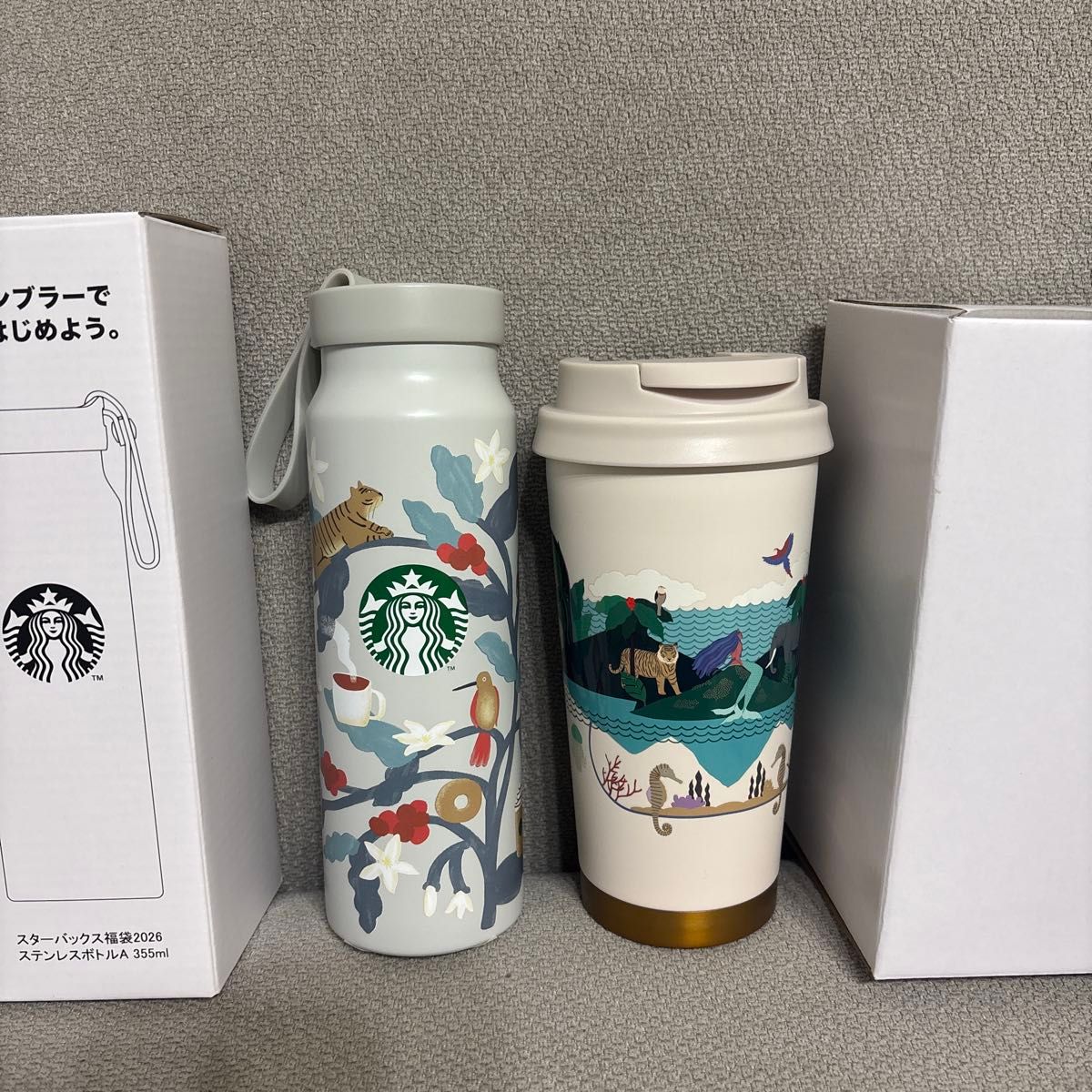 スタバ福袋2026ステンレスボトル&アニバーサリー2024タンブラー 2種