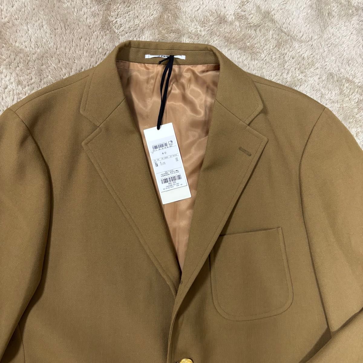 新品 J PRESS キャメル ブレザー 金ボタン ウールギャバジン 40 XL