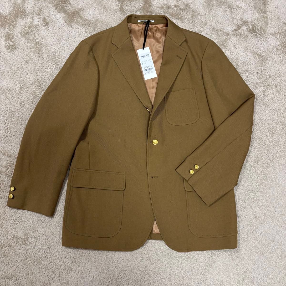 新品 J PRESS キャメル ブレザー 金ボタン ウールギャバジン 40 XL
