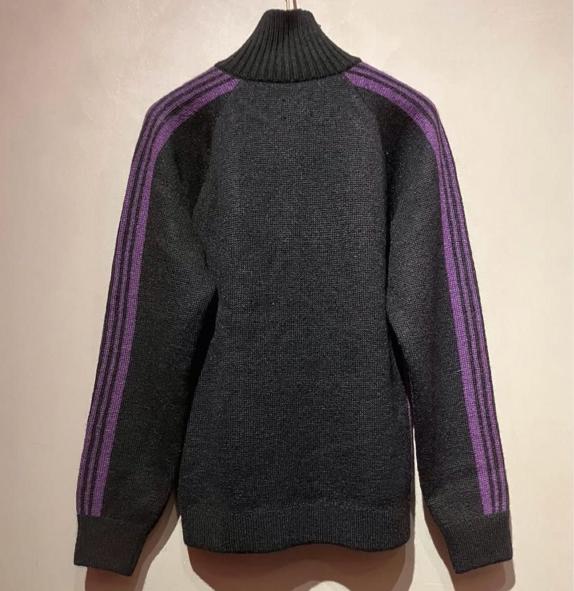 BEAMS 別注 NEEDLES Mohair Track Jacket Lサイズ BLACK PURPLE
