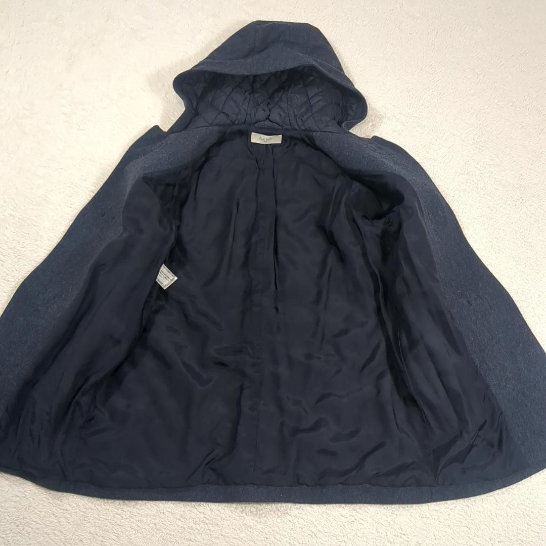 Paul Smith ポールスミス 異素材ダッフルコート キルティング ネイビー