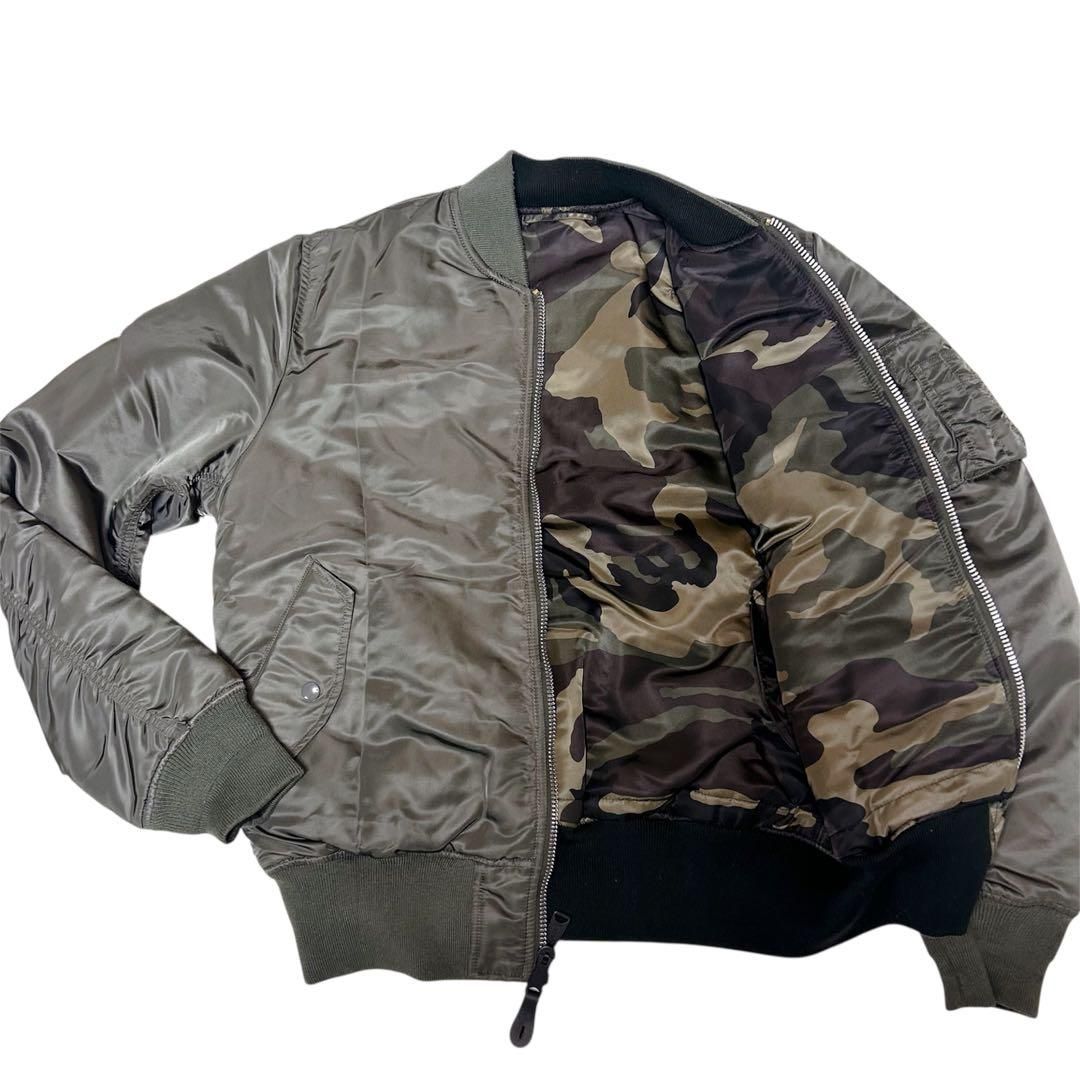 90s ALPHA INDUSTRIES MA-1 リバーシブル 迷彩 XL アルファ フライト
