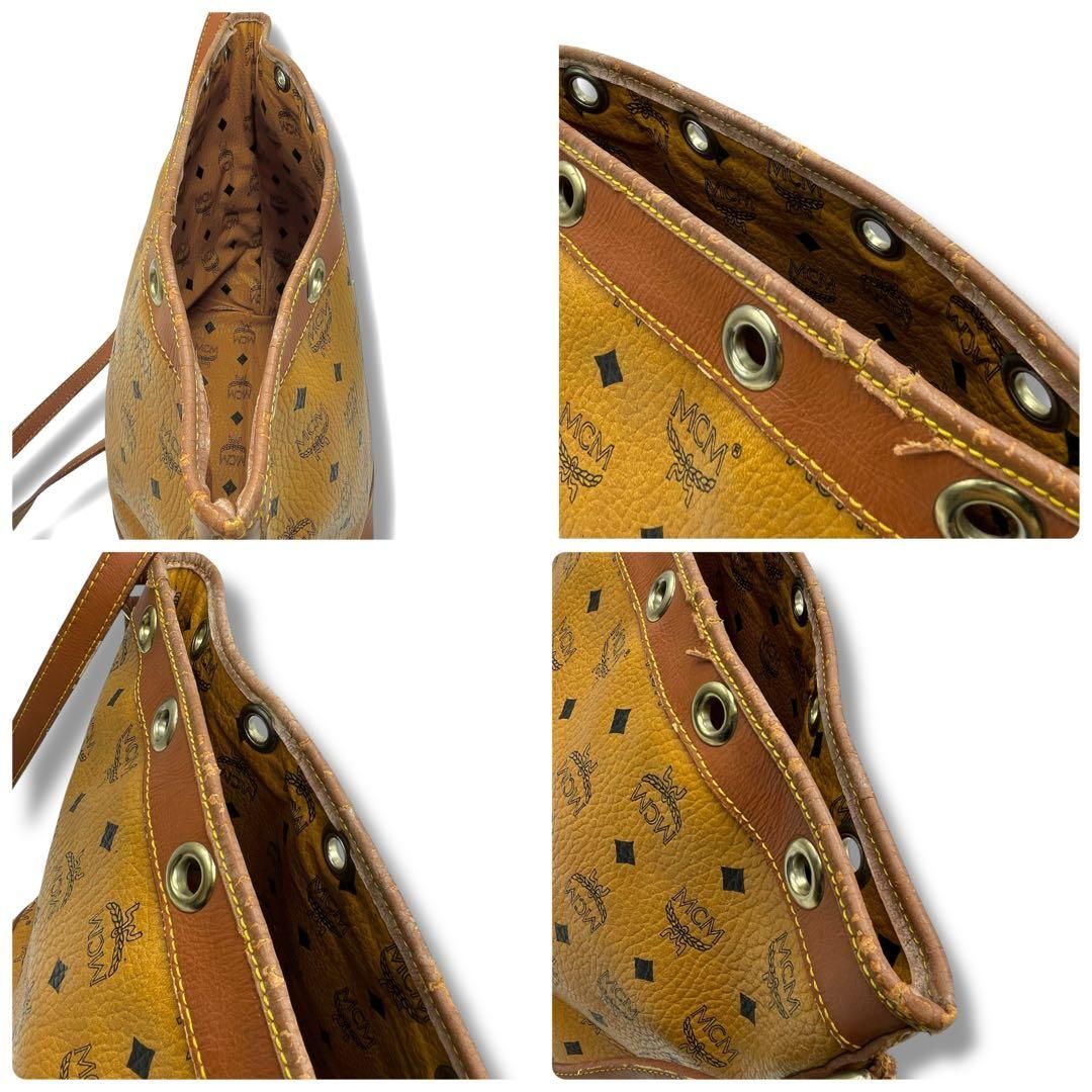 美品』MCM ボディバッグ ブラウン レザー 036Y 美品』MCM ボディバッグ