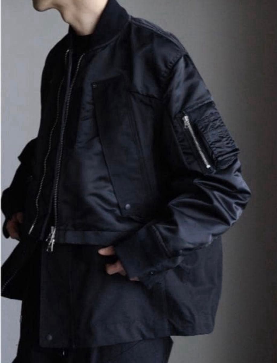 22SS sacai サカイNylon Twill Mix Blouson ma-1サイズ 2/ブラック