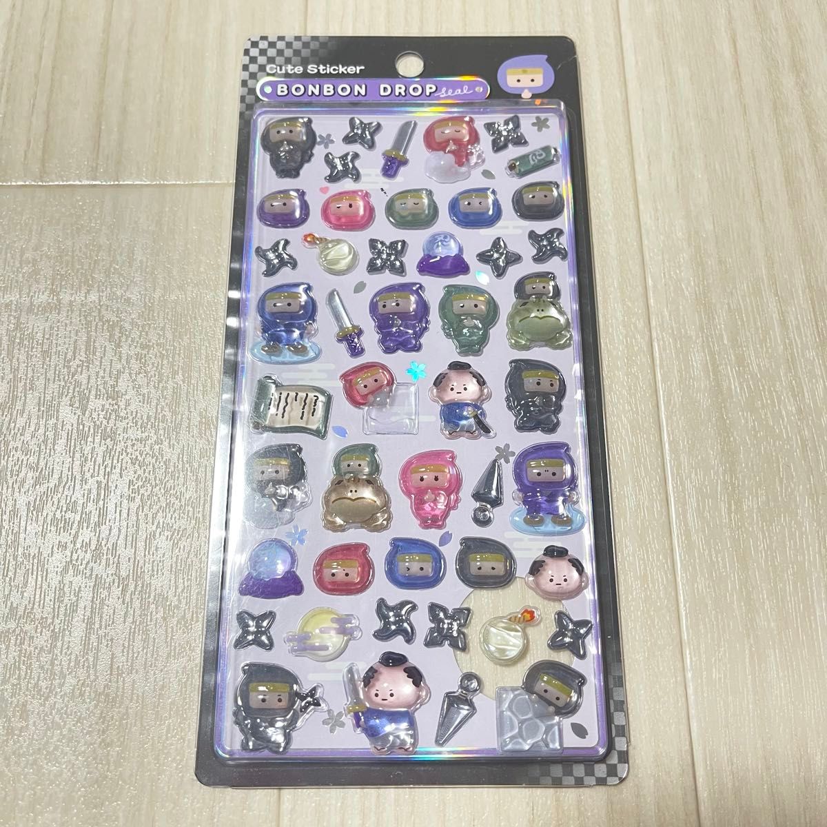 新品未使用 忍者 和柄 ボンボンドロップシール 正規品 BONBON JAPAN