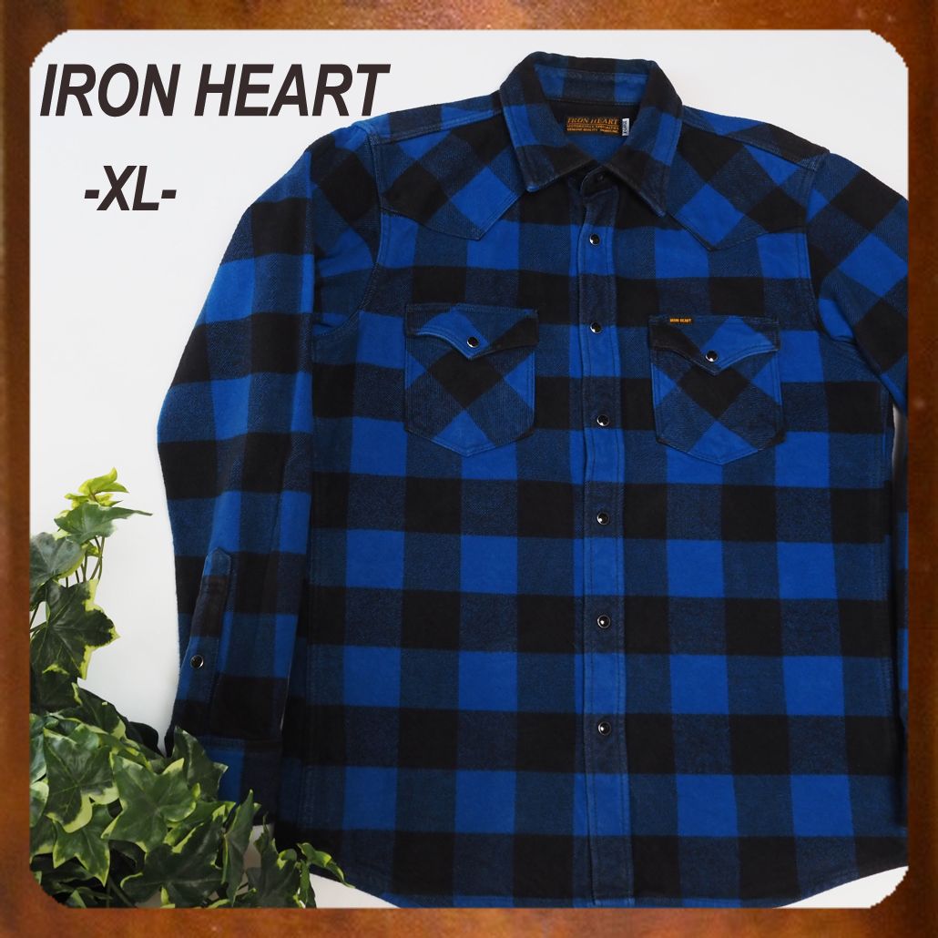 希少XL IRON HEART アイアンハート ヘビーフランネルウエスタンシャツ