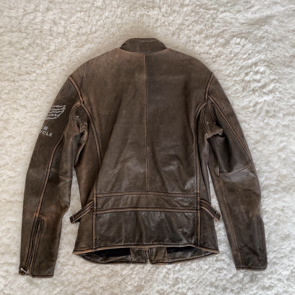 AVIREX レザー ジャケット シングルライダース ヴィンテージ加工 M