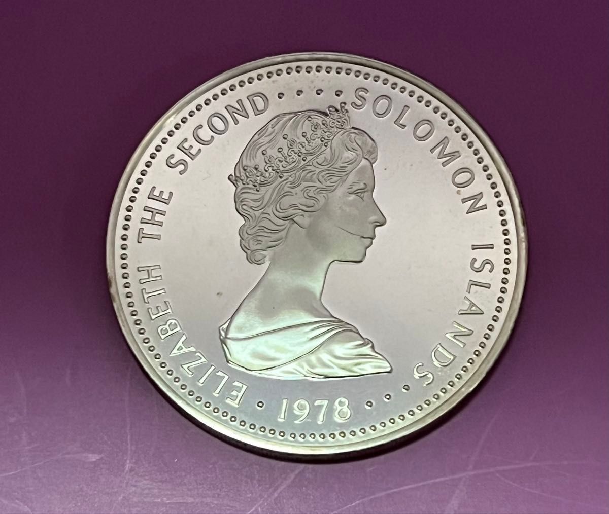 1978年 ソロモン諸島 5ドル銀貨 プルーフコイン [エリザベス2世女王