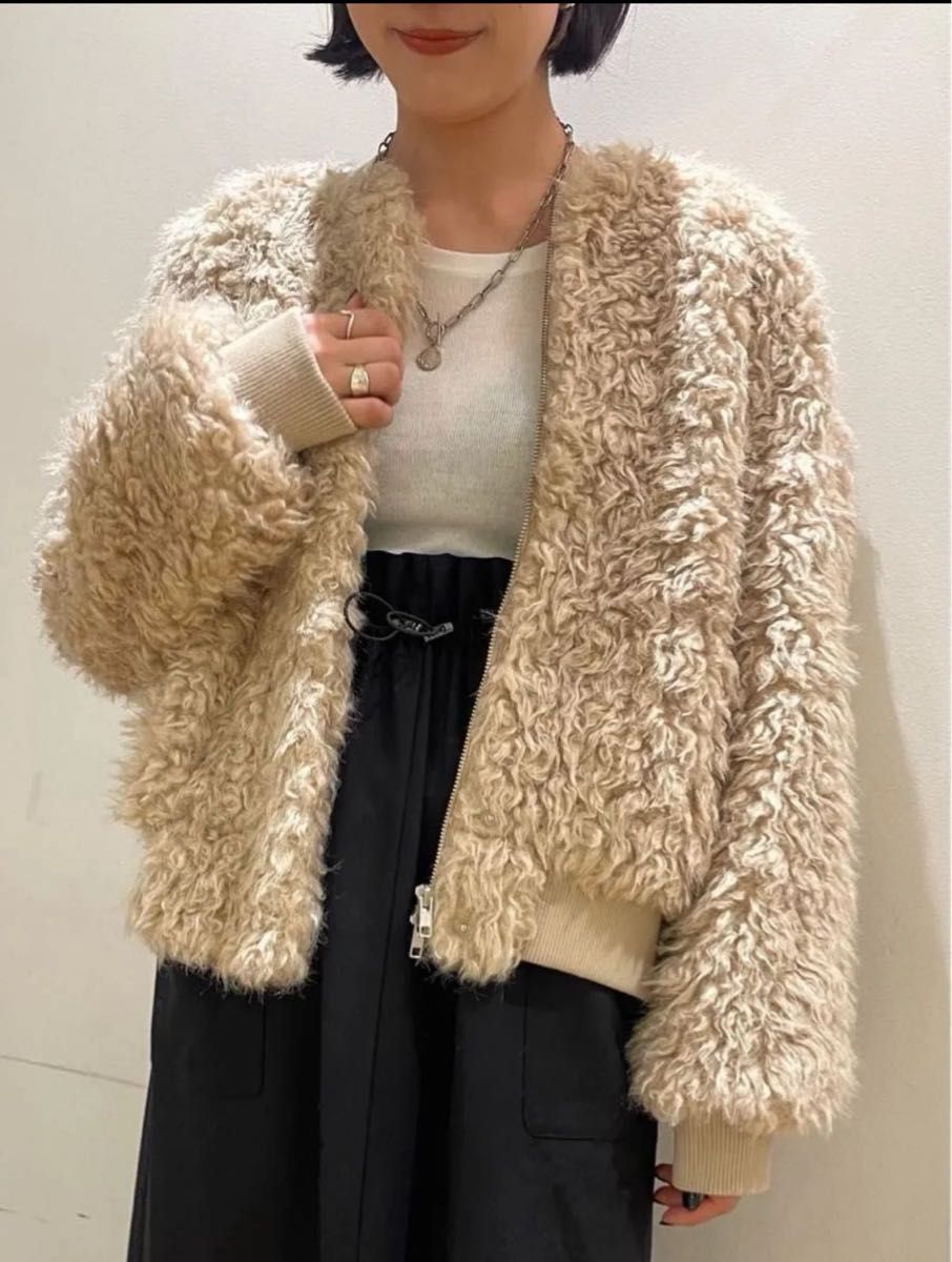 CADUNE ボア ブルゾン カデュネ 川上桃子 38 ジャン パー｜Yahoo
