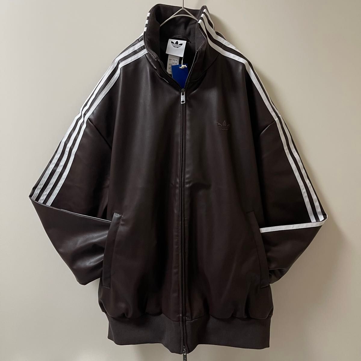 新品XL】窪塚洋介 アディダス フェイクレザージャケットトップ