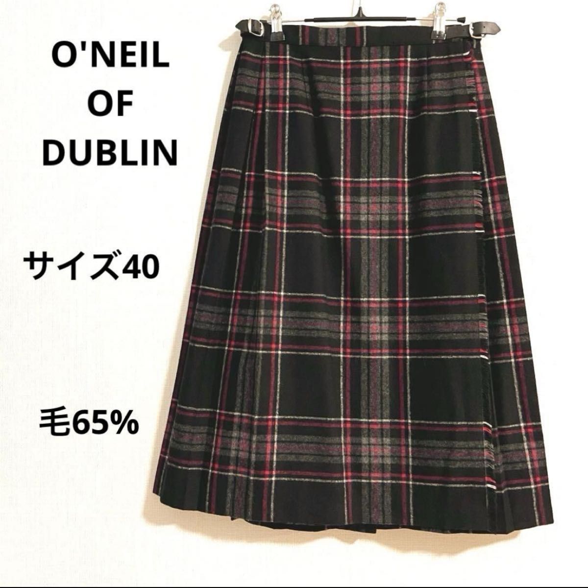 オニールオブダブリン O'NEIL OF DUBLIN ウール混 巻きスカート